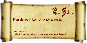 Moskovitz Zsuzsanna névjegykártya