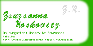zsuzsanna moskovitz business card
